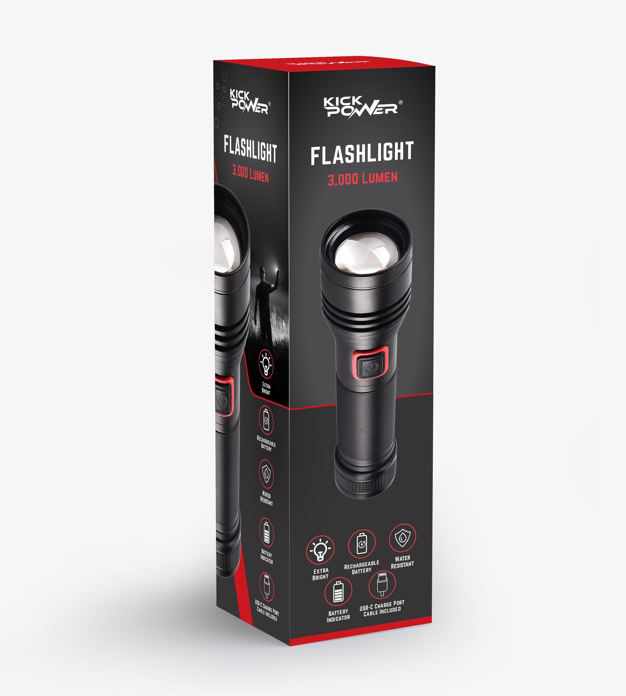 Flashlight Rechargeable 3000 Lumen