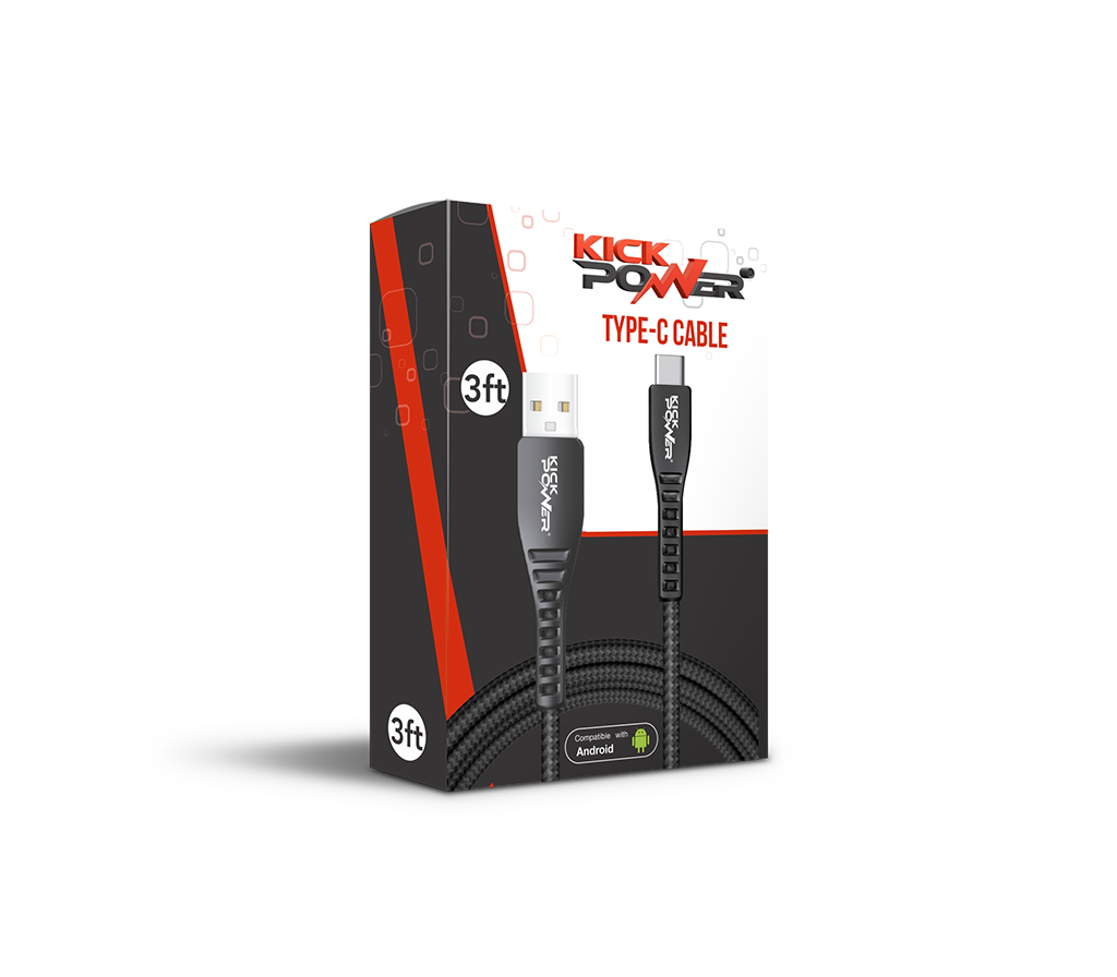 KickPOWER® 3ft Type-C Cable